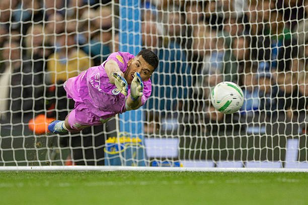 Geronimo Rulli saved two penalties as Man City beat Brighton in the Carabao Cup shootout.
