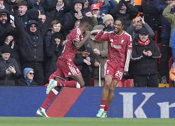Alexander Isak scored Liverpool's second in a 2-0 win over Brighton.
