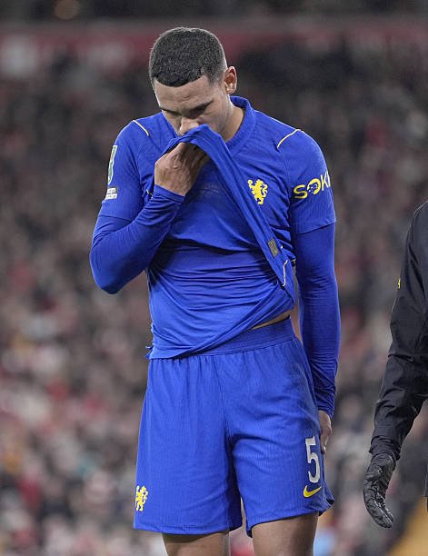 Maxence Lacroix picked up a hamstring injury in Chelsea's Carabao Cup defeat to Liverpool.